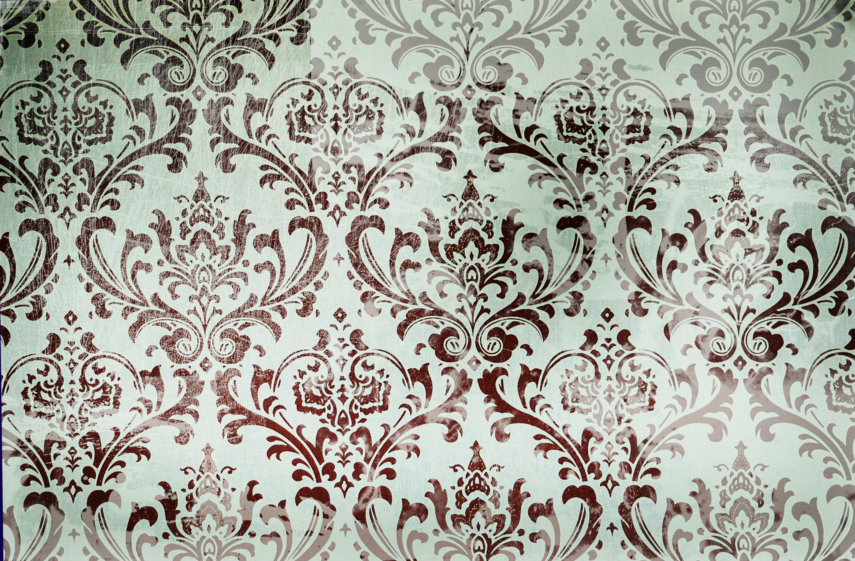 Wallpaper Einfarbig - Black And White Damask - HD Wallpaper 