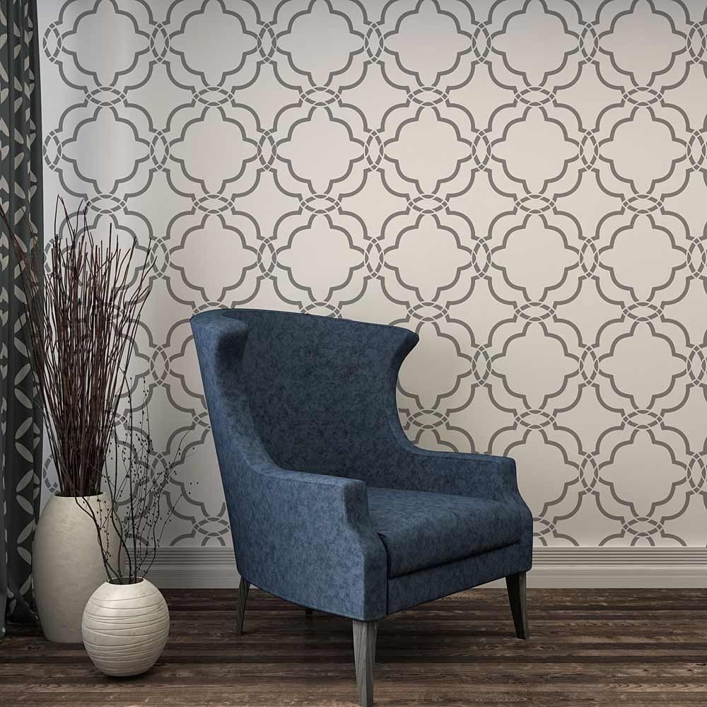 Pattern Wall Stencils Designs - HD Wallpaper 