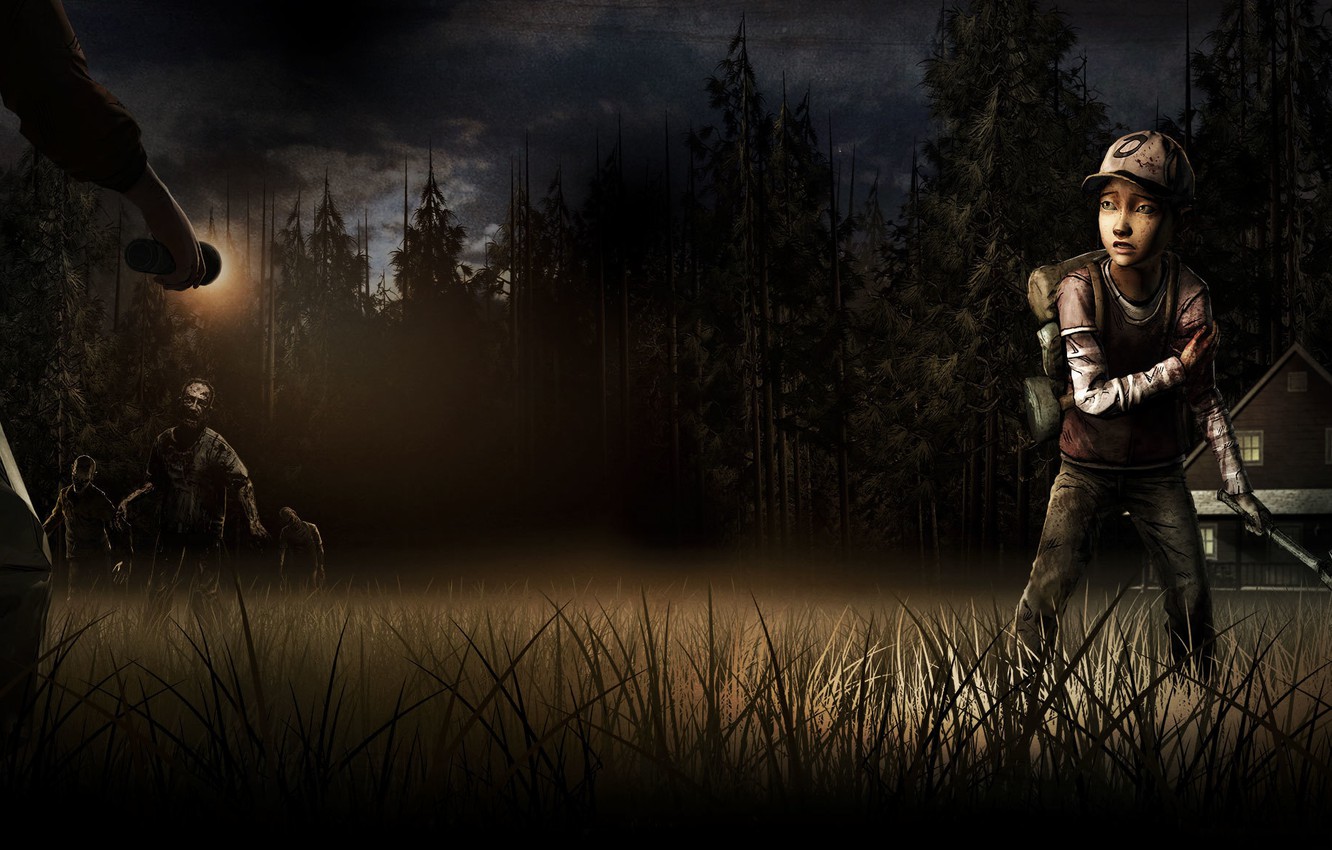 Photo Wallpaper Zombies, The Situation, The Walking - Walking Dead Game Backgrounds - HD Wallpaper 