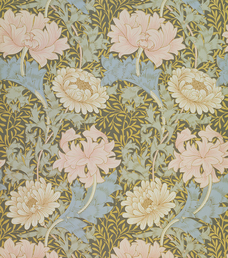 Chrysanthemum Wallpaper William Morris - HD Wallpaper 