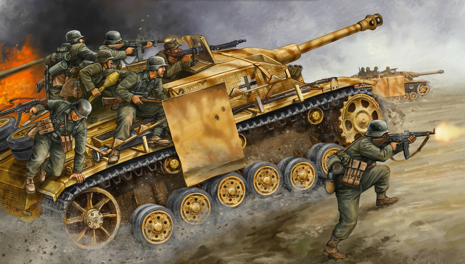 Ww2 German War Art - HD Wallpaper 
