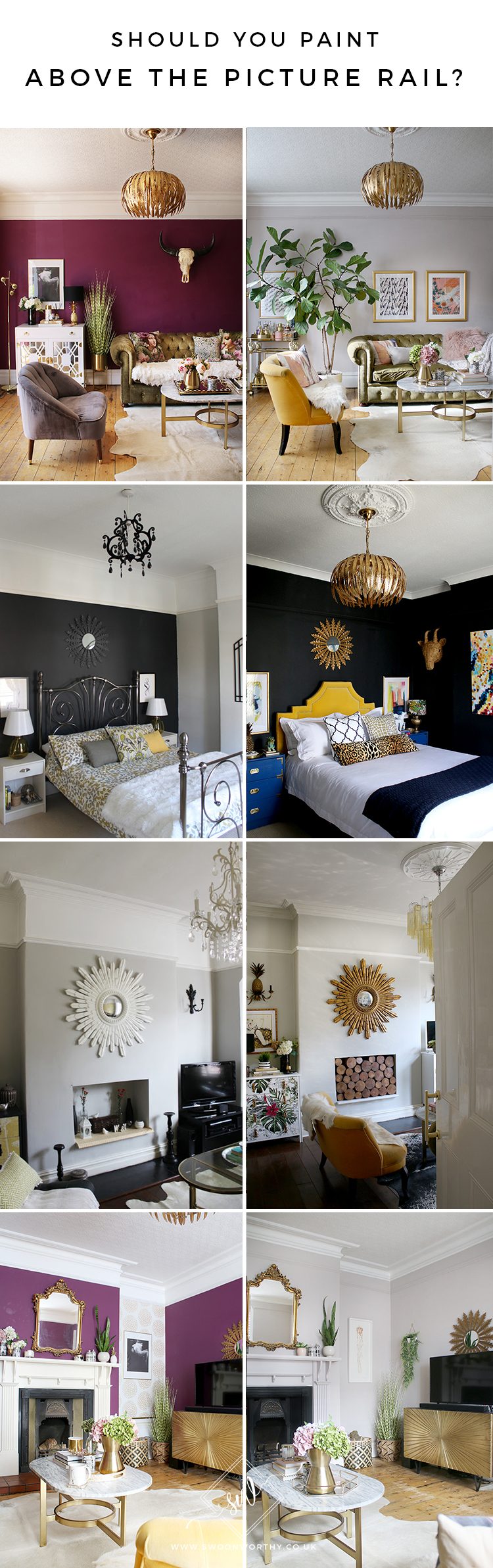 Should You Paint Above The Picture Rail Before And - Space Between Coving And Picture Rails - HD Wallpaper 
