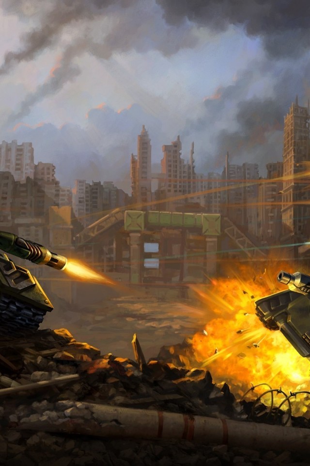 Tanki Online, Battle, Tanks, Destruction, Artwork - Tanki Online - HD Wallpaper 