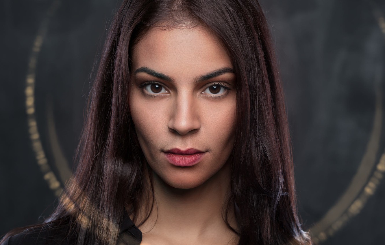 Photo Wallpaper Portrait, Sponge, Brown-eyed, Jp Bloch, - Girl - HD Wallpaper 