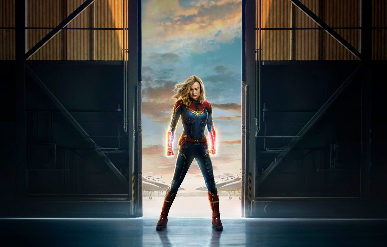 Photo Wallpaper Film, Carol Danvers, Captain Marvel, - Captain Marvel Carol Danvers Movie Brie Larson - HD Wallpaper 
