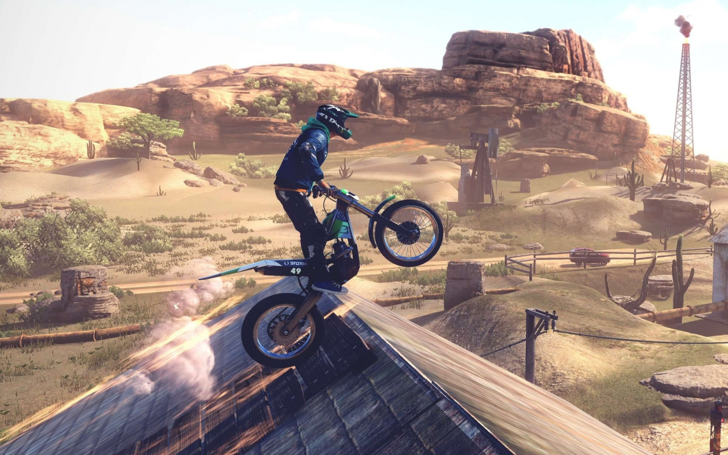Trials Rising, On House, Stunt, Biker, Wallpaper - Trials Rising - HD Wallpaper 