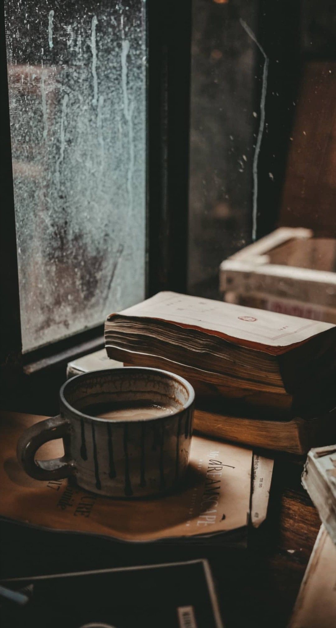 Book And Coffee Wallpaper Iphone - HD Wallpaper 