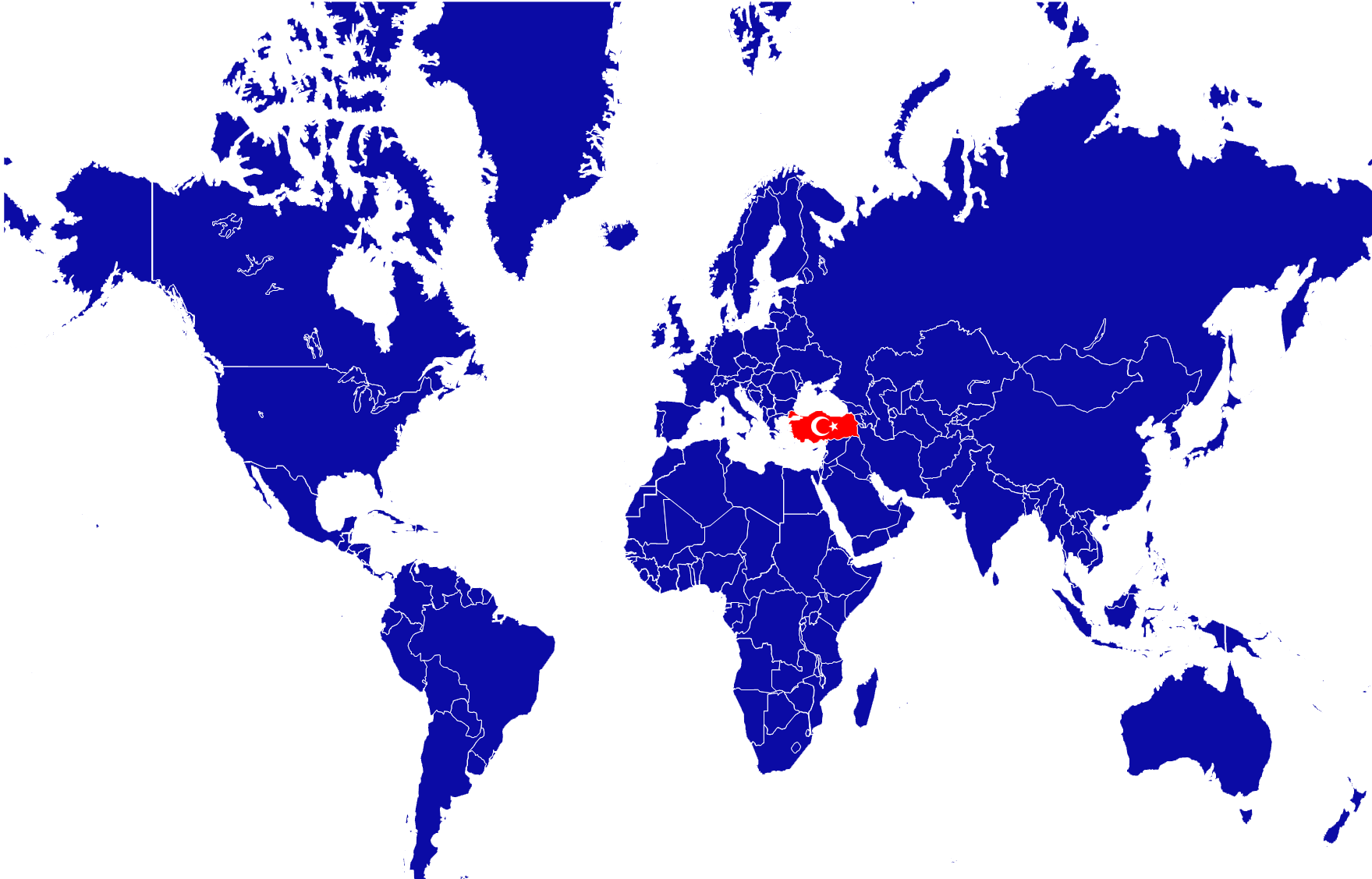 World Map Turkey Png - HD Wallpaper 
