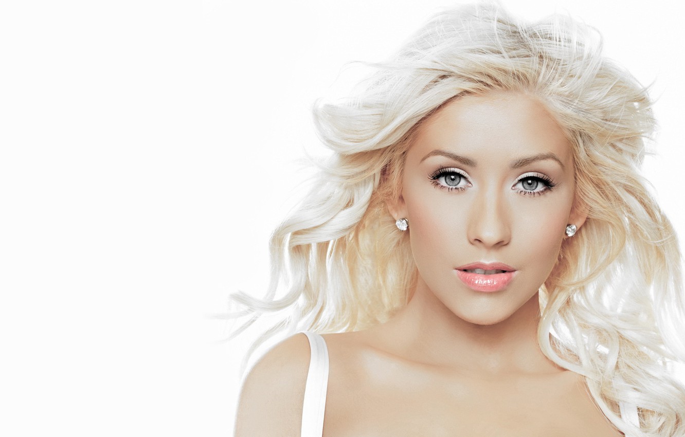 Photo Wallpaper Actress, Blonde, Singer, Christina - Christina Aguilera Sexy Close Up - HD Wallpaper 