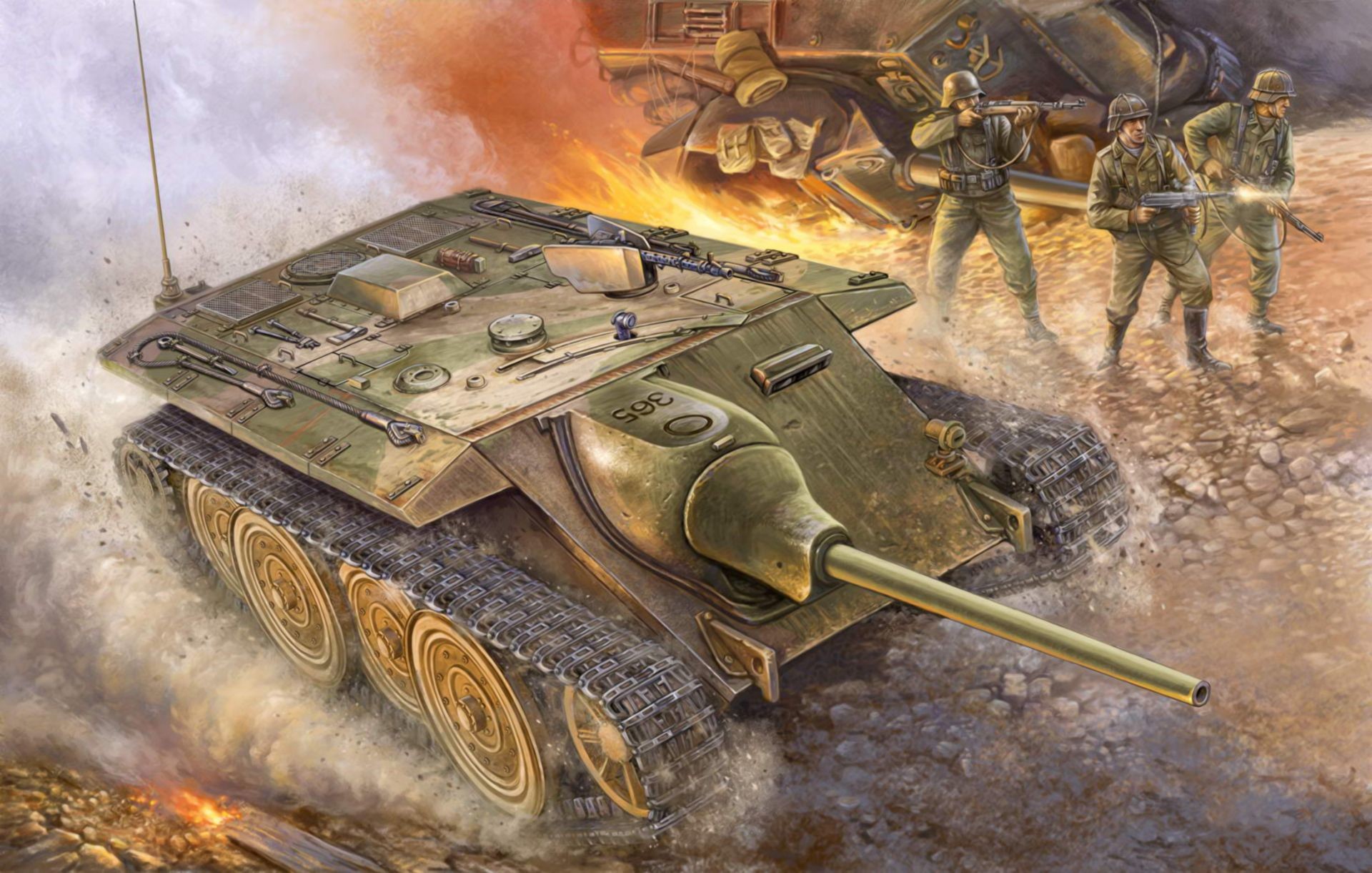 1920x1221, Wallpaper German E10 Tank Destroyer, Ww2, - German Tanks Ww2 Arts - HD Wallpaper 