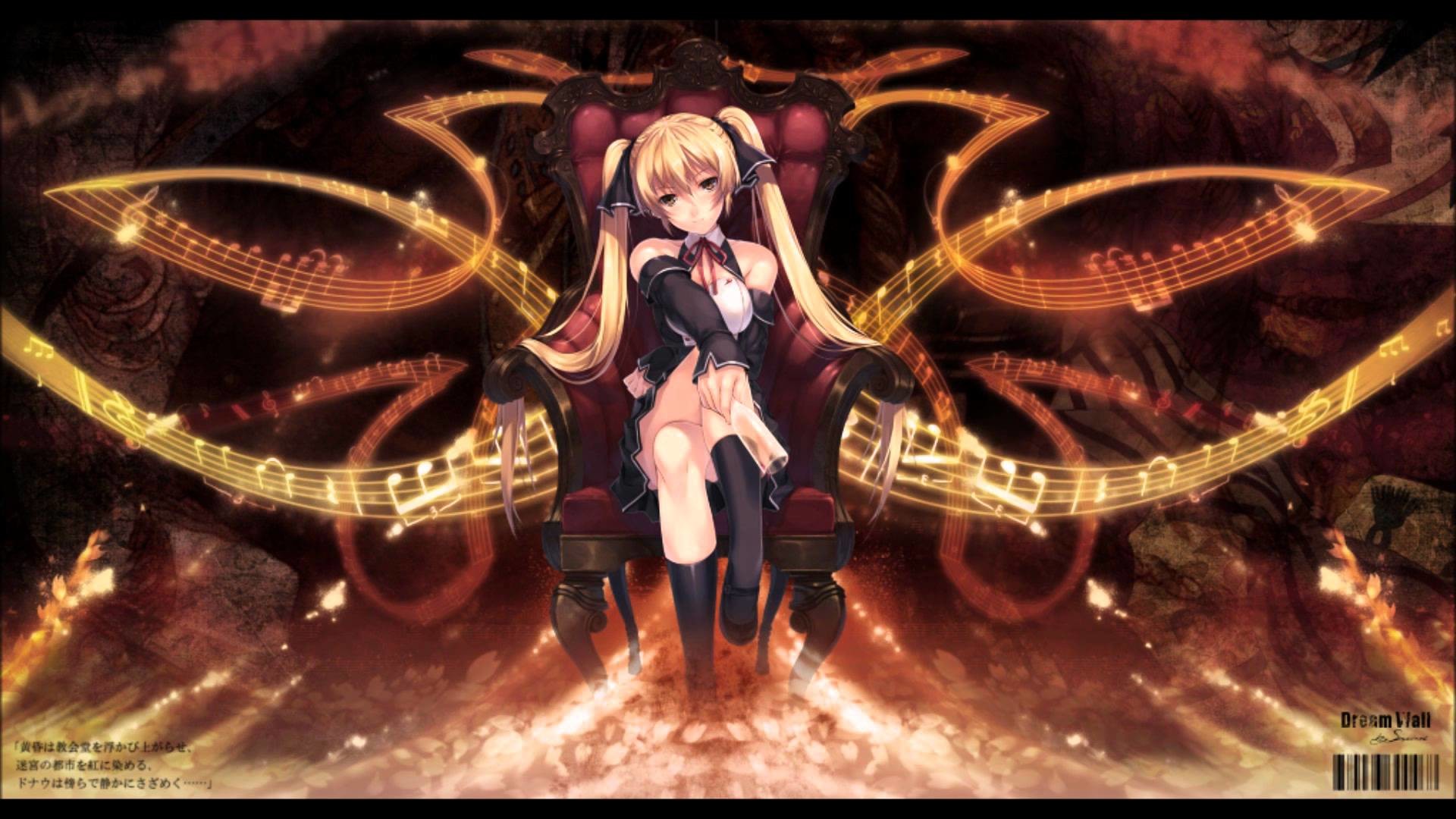 Epic/battle Anime Ost No*15 - Anime Girl With Music Notes - 1920x1080  Wallpaper 