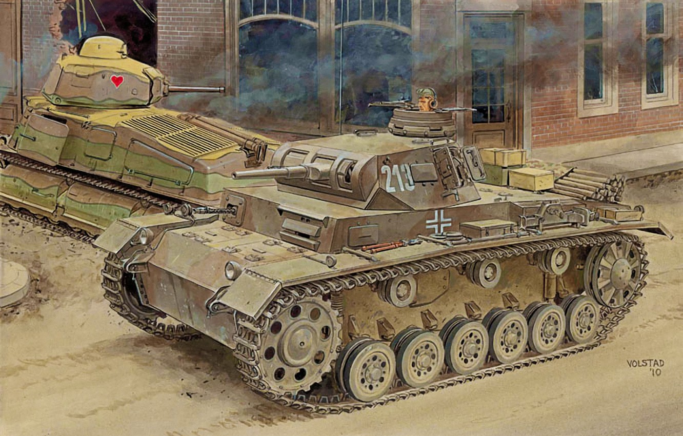 Photo Wallpaper Tank, Ww2, Tank 3, Tank, German Tank - Ww2 German Panzer 3 - HD Wallpaper 