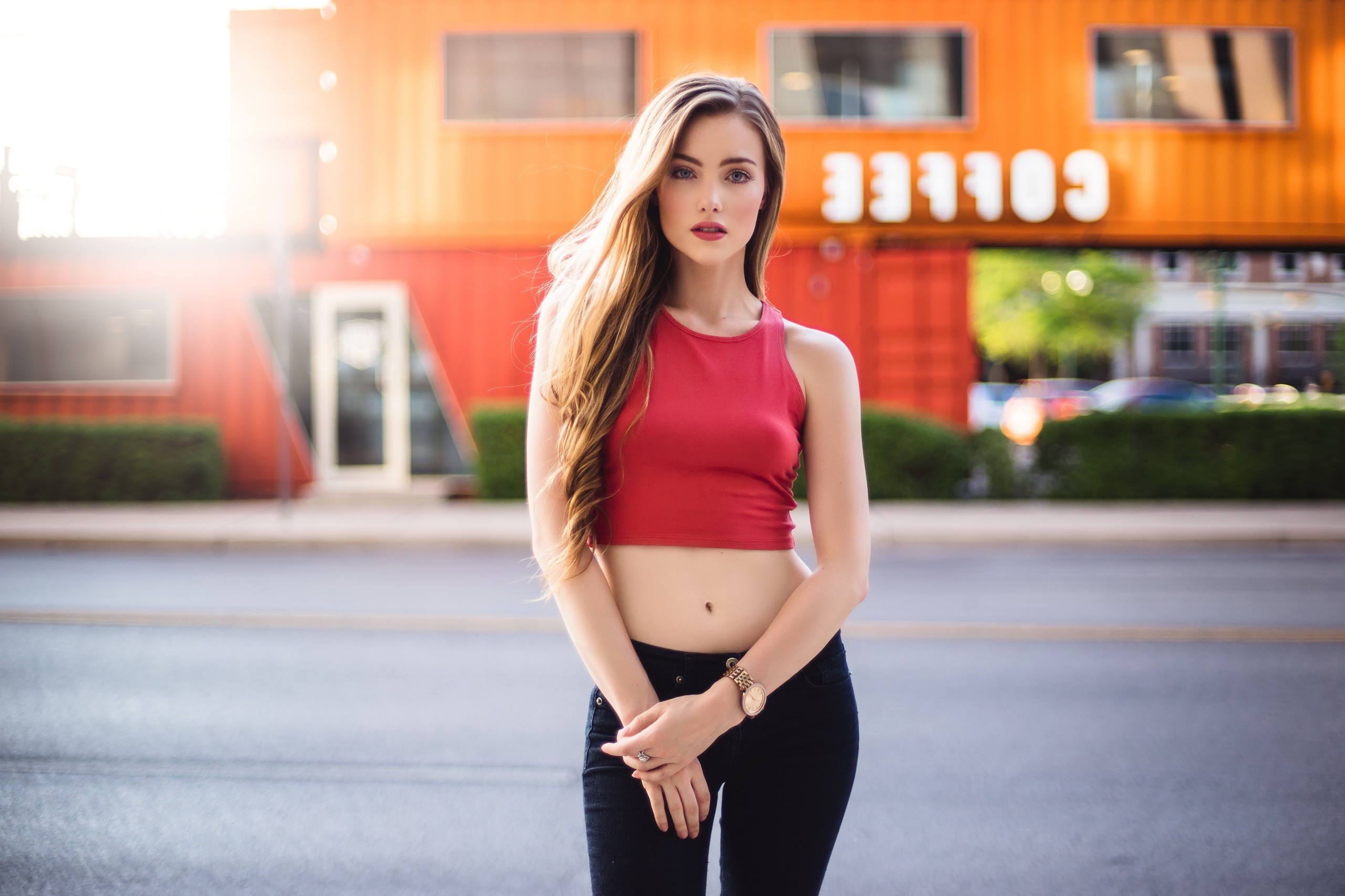 Blonde With No Bra - HD Wallpaper 