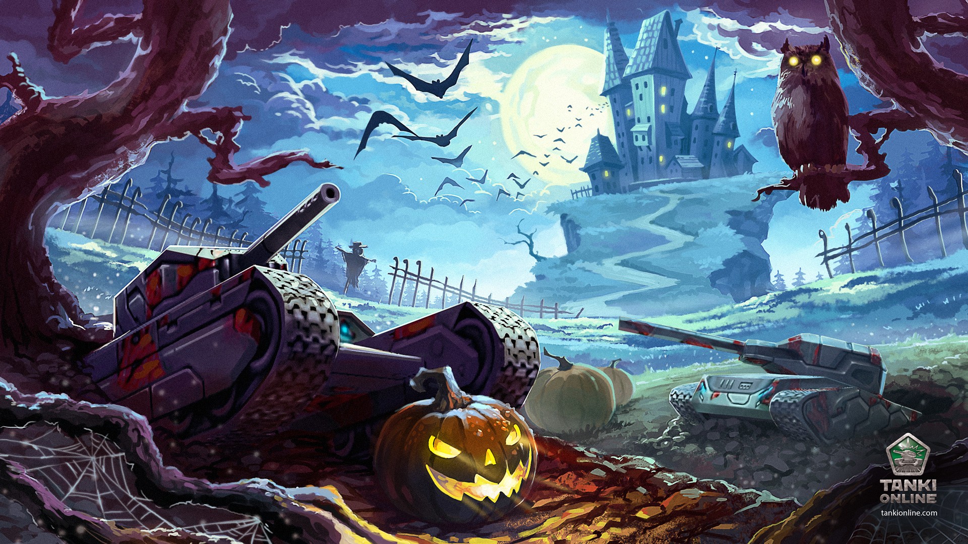 Tanki Online Halloween - HD Wallpaper 
