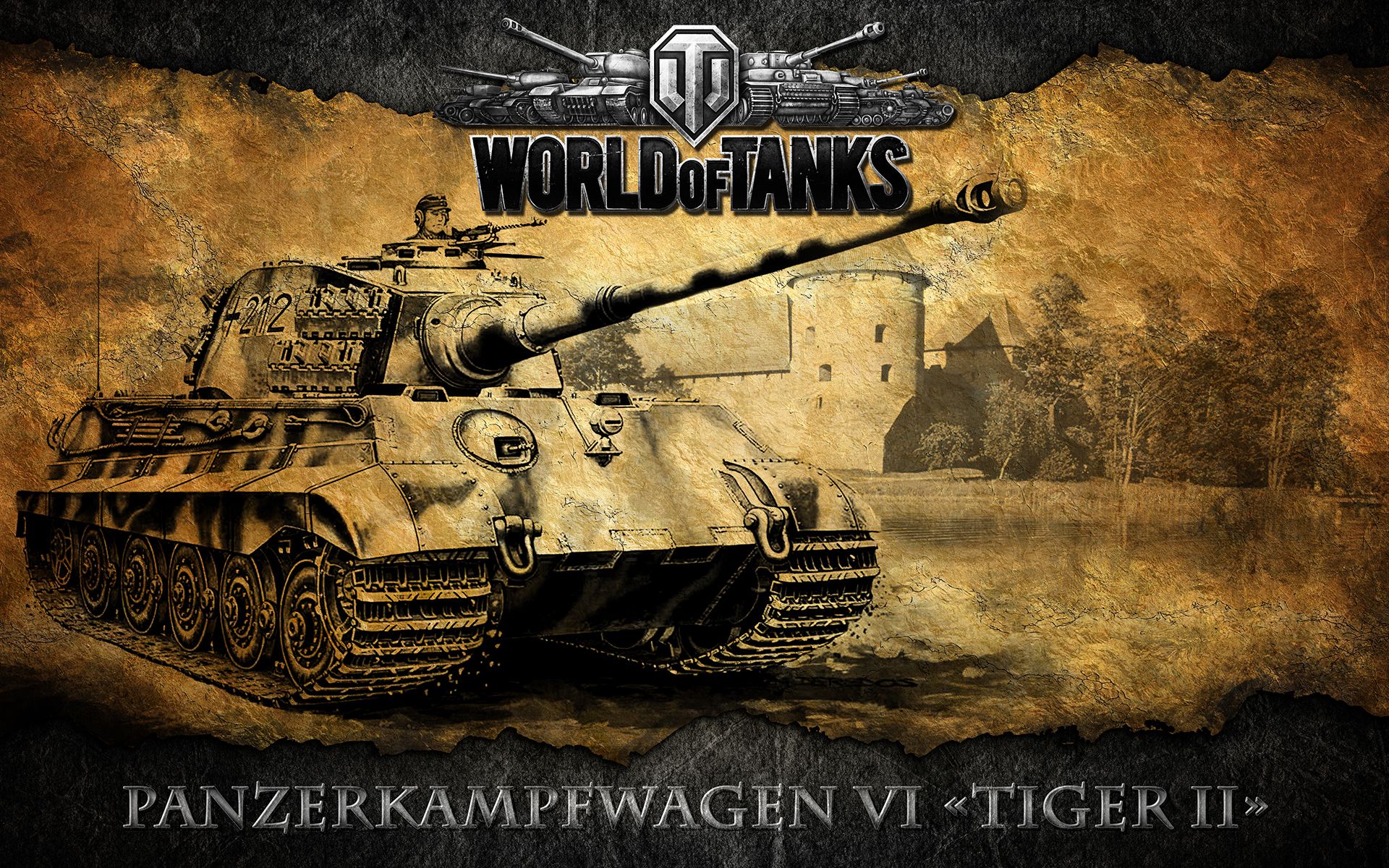 Wallpaper Of World Of Tanks, Wot, Tiger Ii, Video Game - King Tiger World Of Tanks - HD Wallpaper 