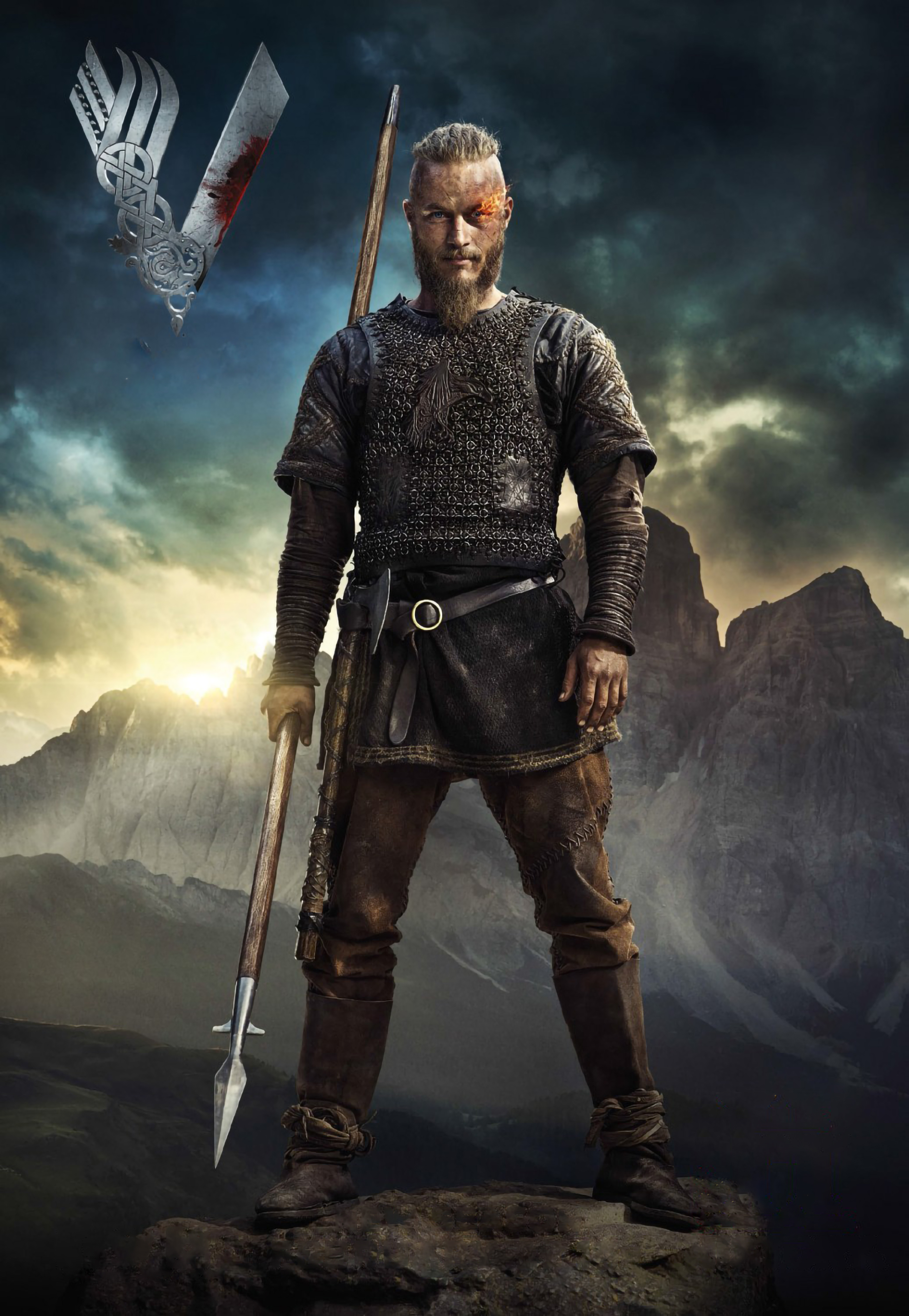 Ragnar Lothbrok Full Length - HD Wallpaper 