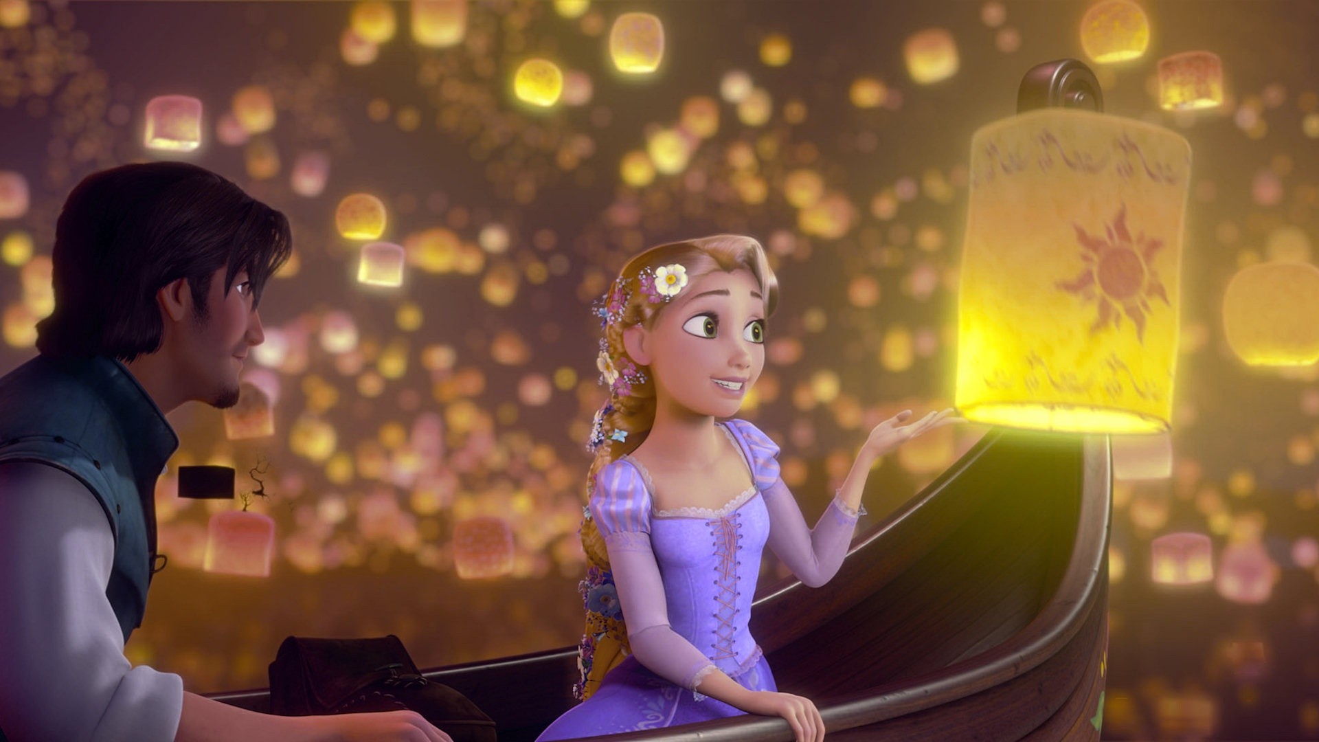 Rapunzel And The Lanterns - HD Wallpaper 