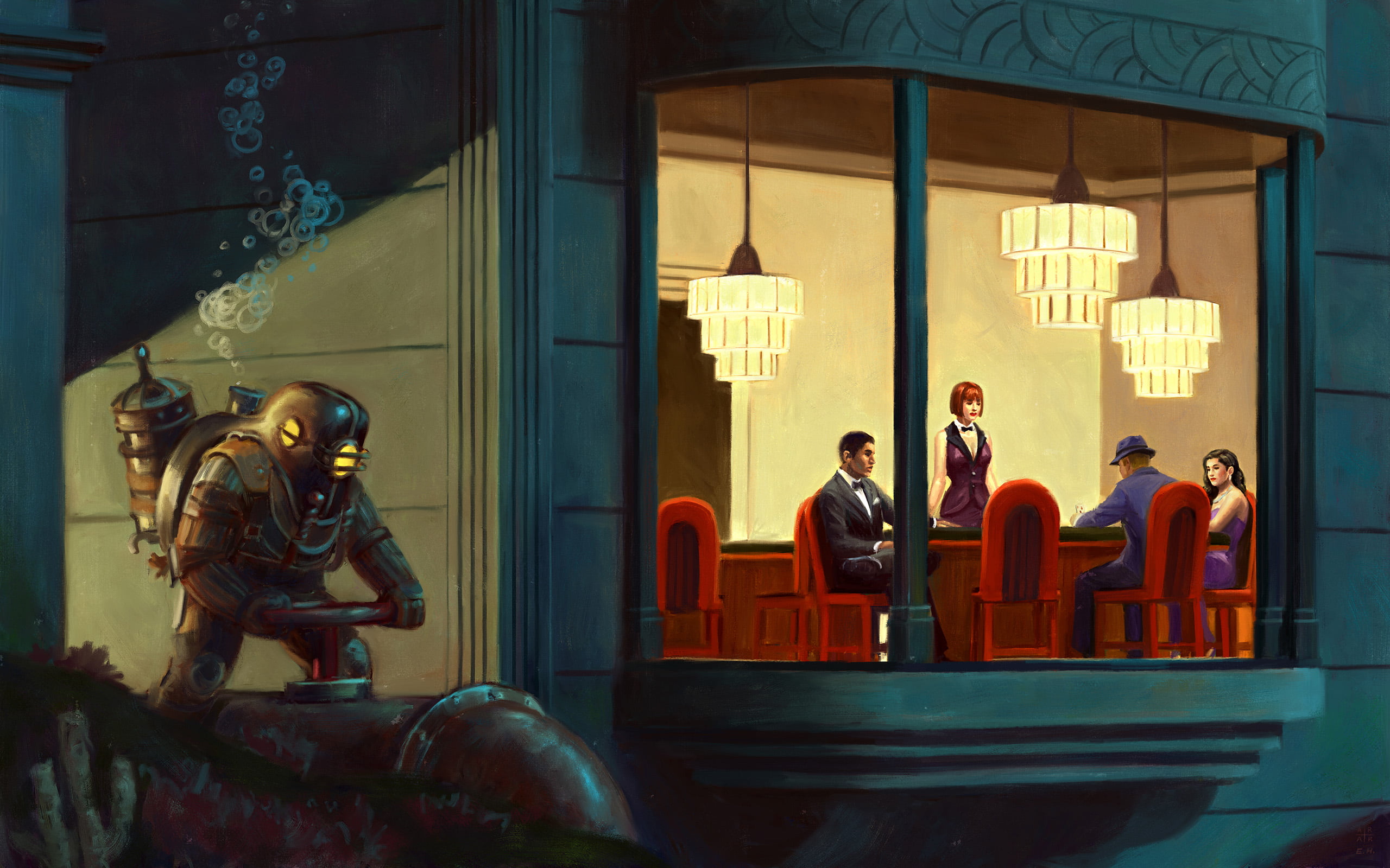 Rapture Bioshock Big Daddy - HD Wallpaper 