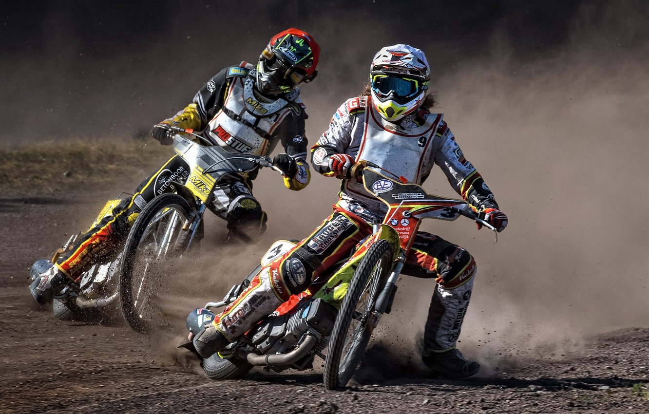 Photo Wallpaper Motorcycles, Race, Speedway - Speedway - HD Wallpaper 