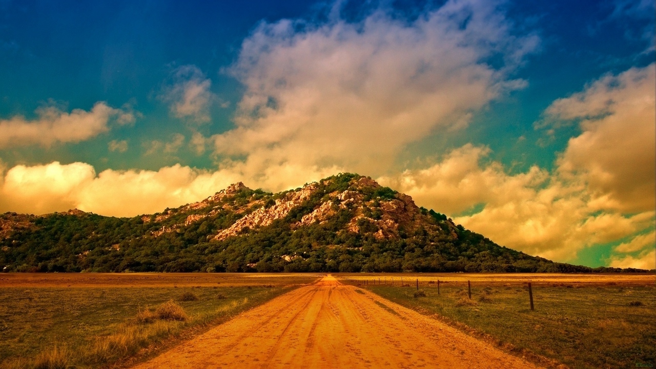 Wallpaper Road, Soil, Straight Line, Mountain, Clouds, - HD Wallpaper 