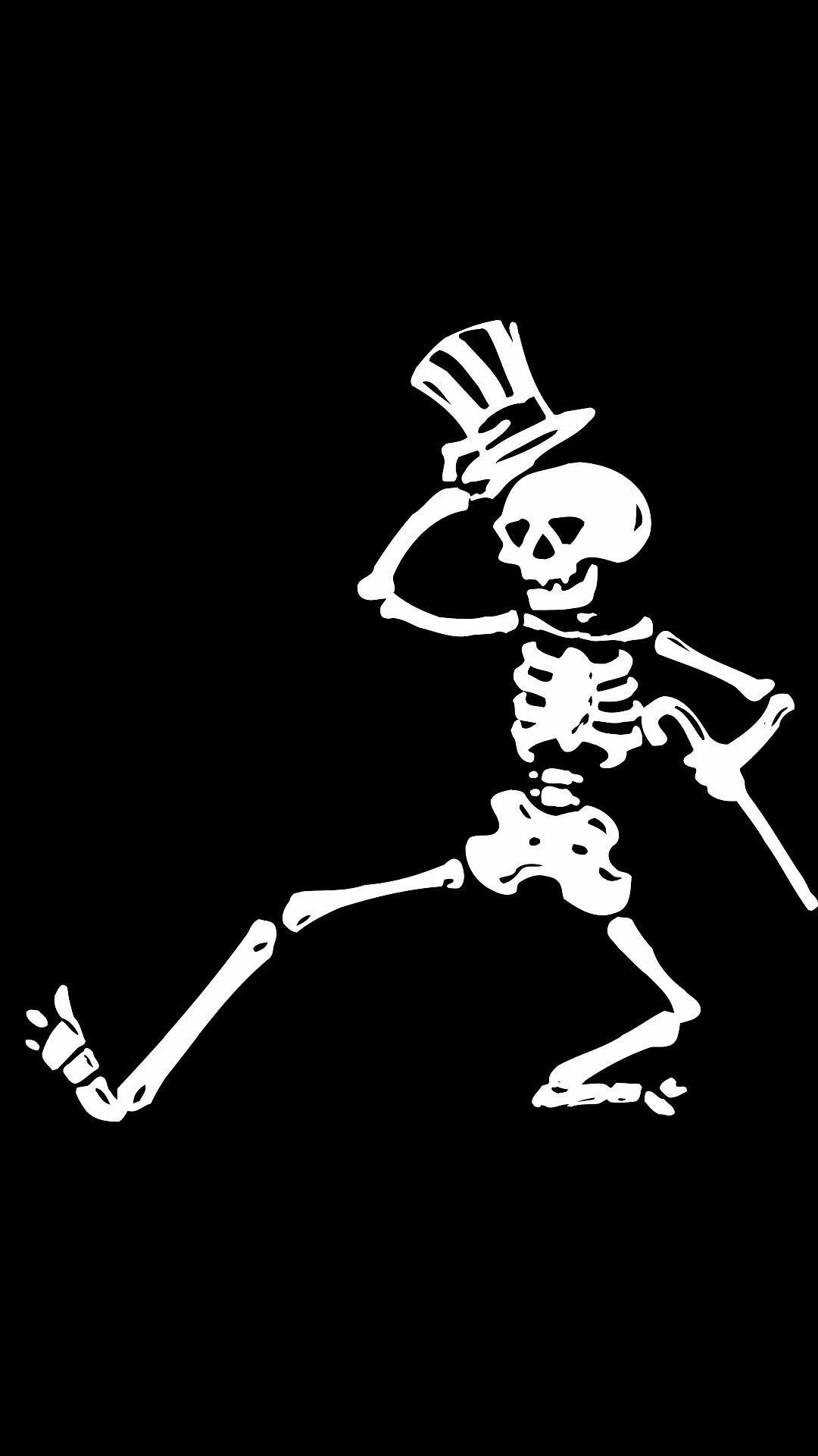 Tweetdeck Fall Wallpaper Skeleton Art Phone Backgrounds - Grateful Dead Skeleton Top Hat - HD Wallpaper 