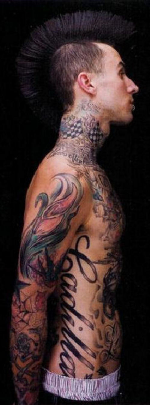 Blink Images Travis Barker Money Scene Wallpaper And - Travis Baker Tattoo - HD Wallpaper 