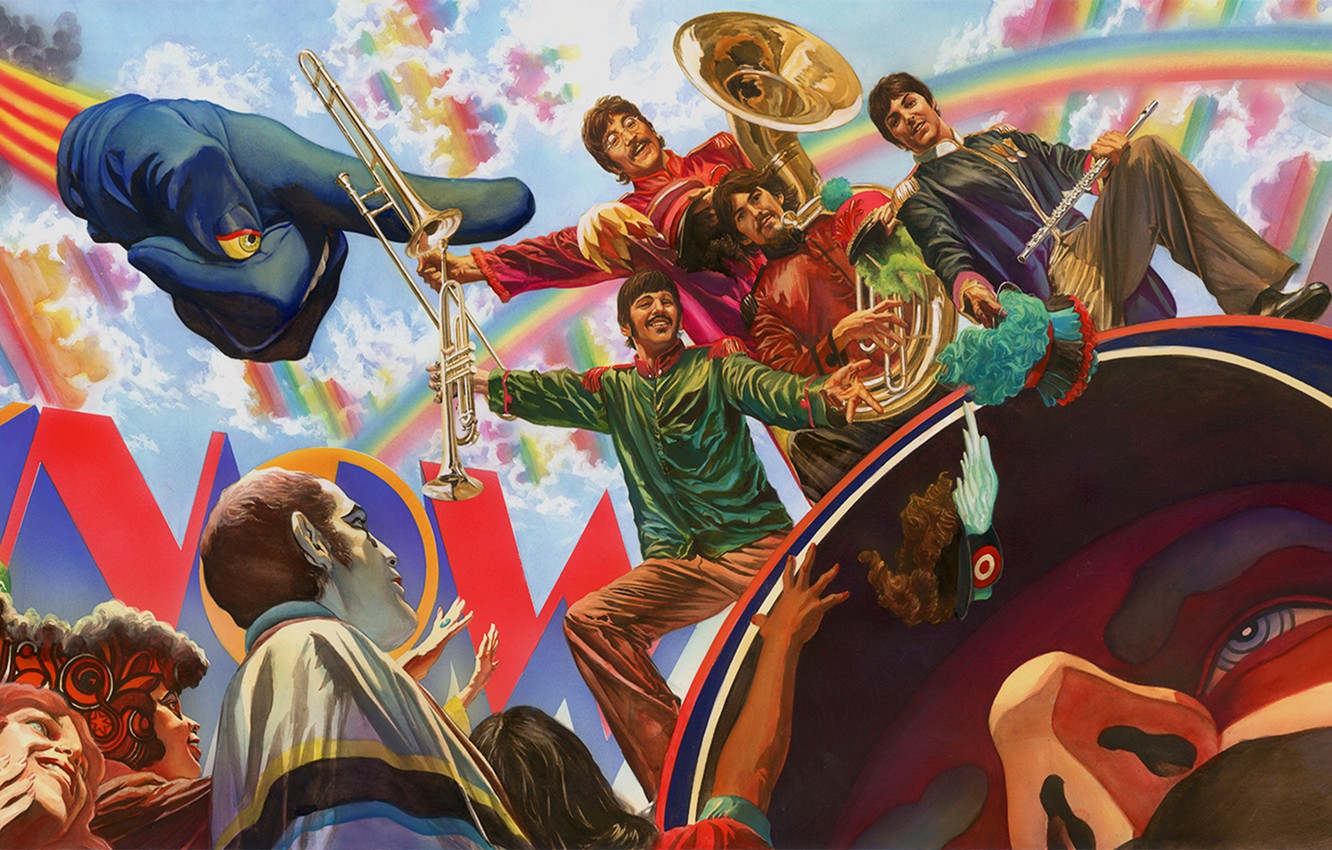 Photo Wallpaper The Beatles, The Beatles, George Harrison, - Alex Ross Beatles Yellow Submarine - HD Wallpaper 