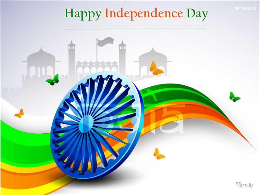 Happy Independence Day With Ashok Chakra Hd Wallpaper - 15 August 1947 Independence Day 2019 - HD Wallpaper 