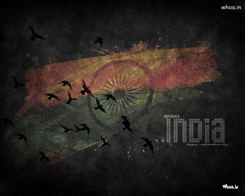 Incredible India Independence Day With Dark Background - Dark Independence Day India - HD Wallpaper 