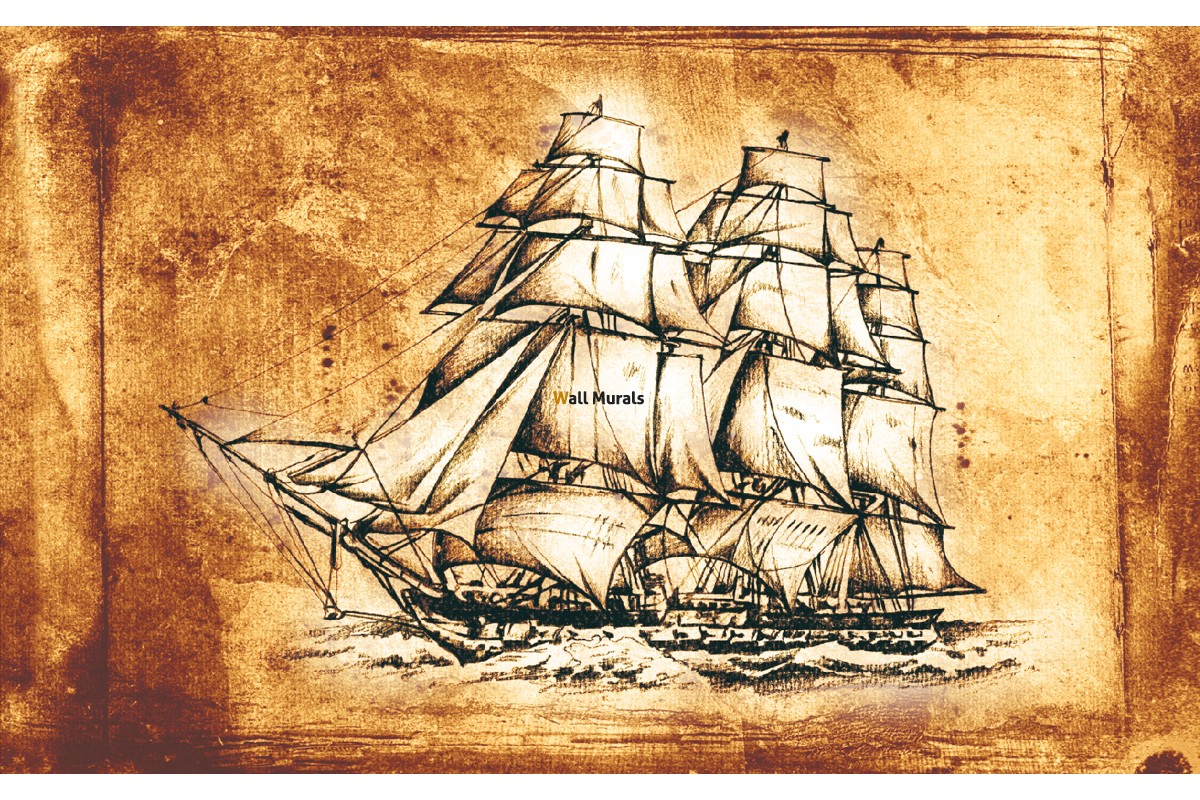 Ship Mural - HD Wallpaper 