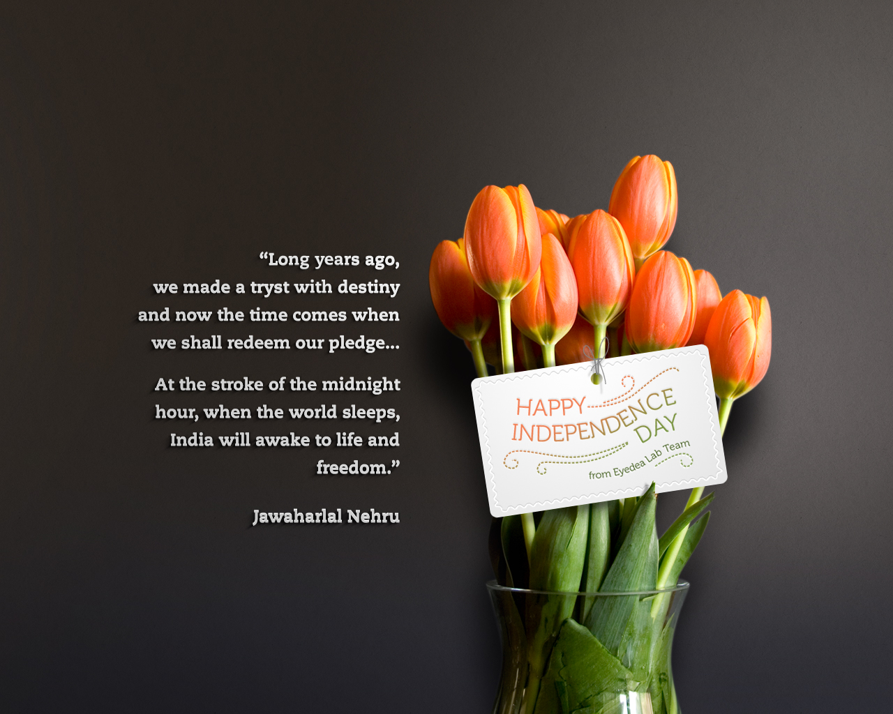 Independence Day India With Flowers - HD Wallpaper 