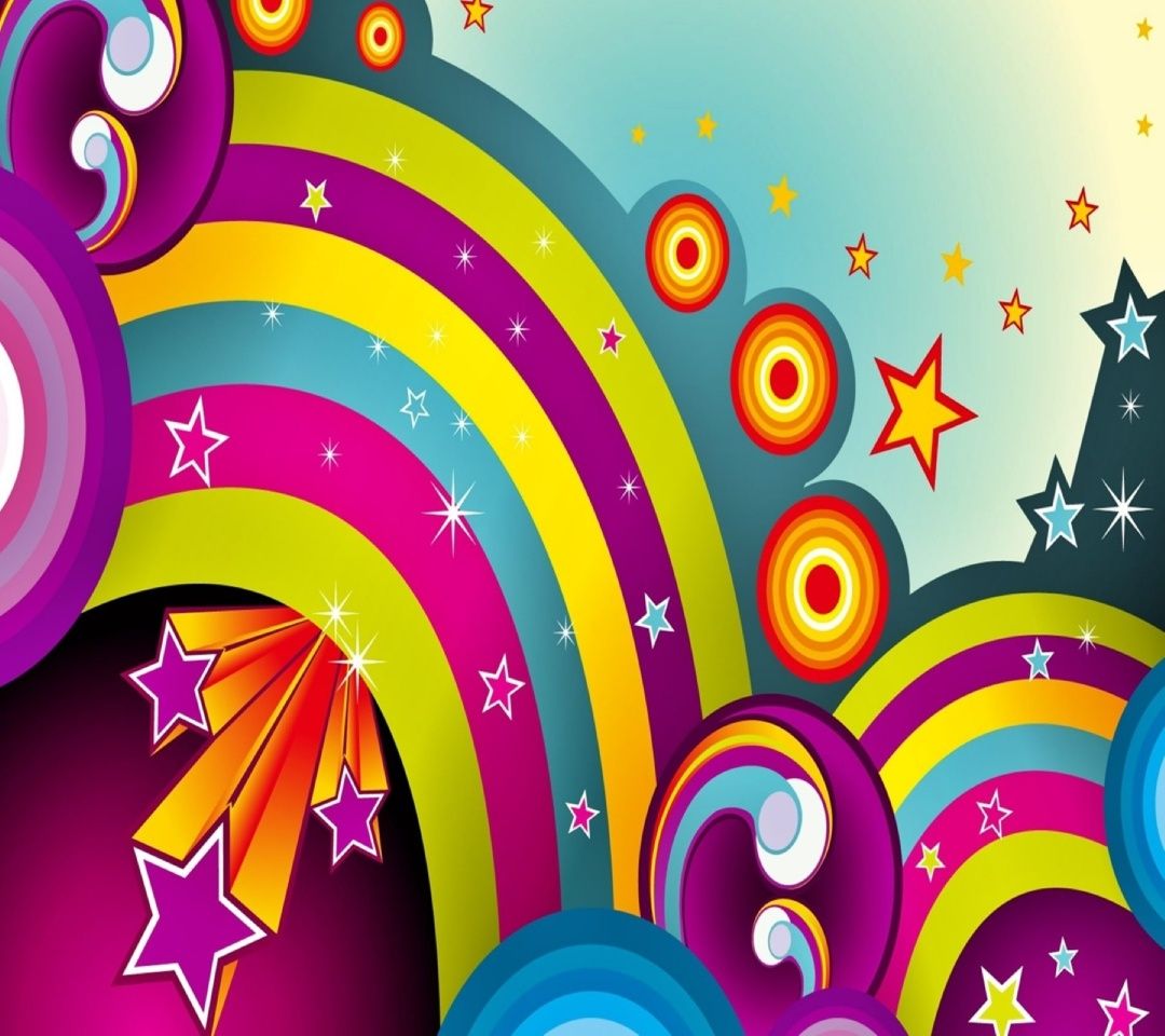 Rainbow Christmas Party Background - HD Wallpaper 