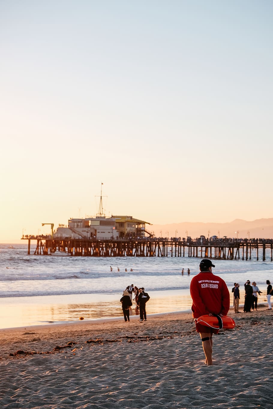 Santa Monica, Santa Monica Pier, United States, Beach, - Sea - HD Wallpaper 