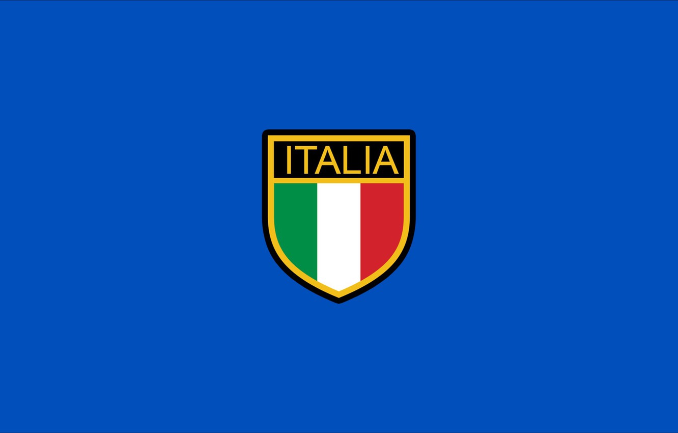 Photo Wallpaper Logo, Italia, Style, Blue, Tricolor, - Crest - HD Wallpaper 