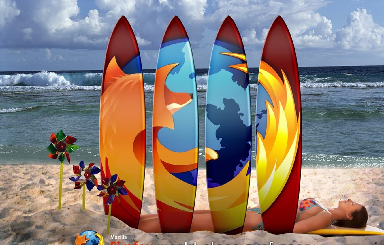 Photo Wallpaper Firefox, World Class Surf Gear, Mozilla - Mozilla Firefox - HD Wallpaper 