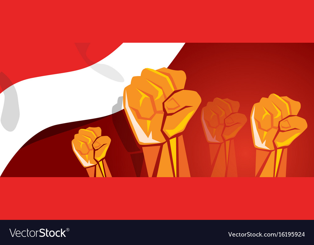 Hand Independence Day Indonesia Vector - HD Wallpaper 