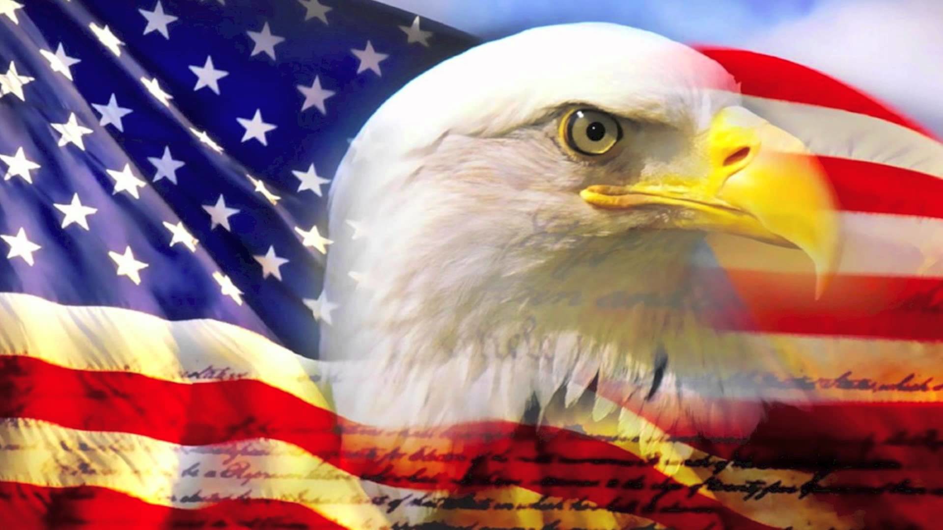 1920x1080, Patriotic Desktop Wallpapers - Happy 4th Of July Eagle And Flag - HD Wallpaper 