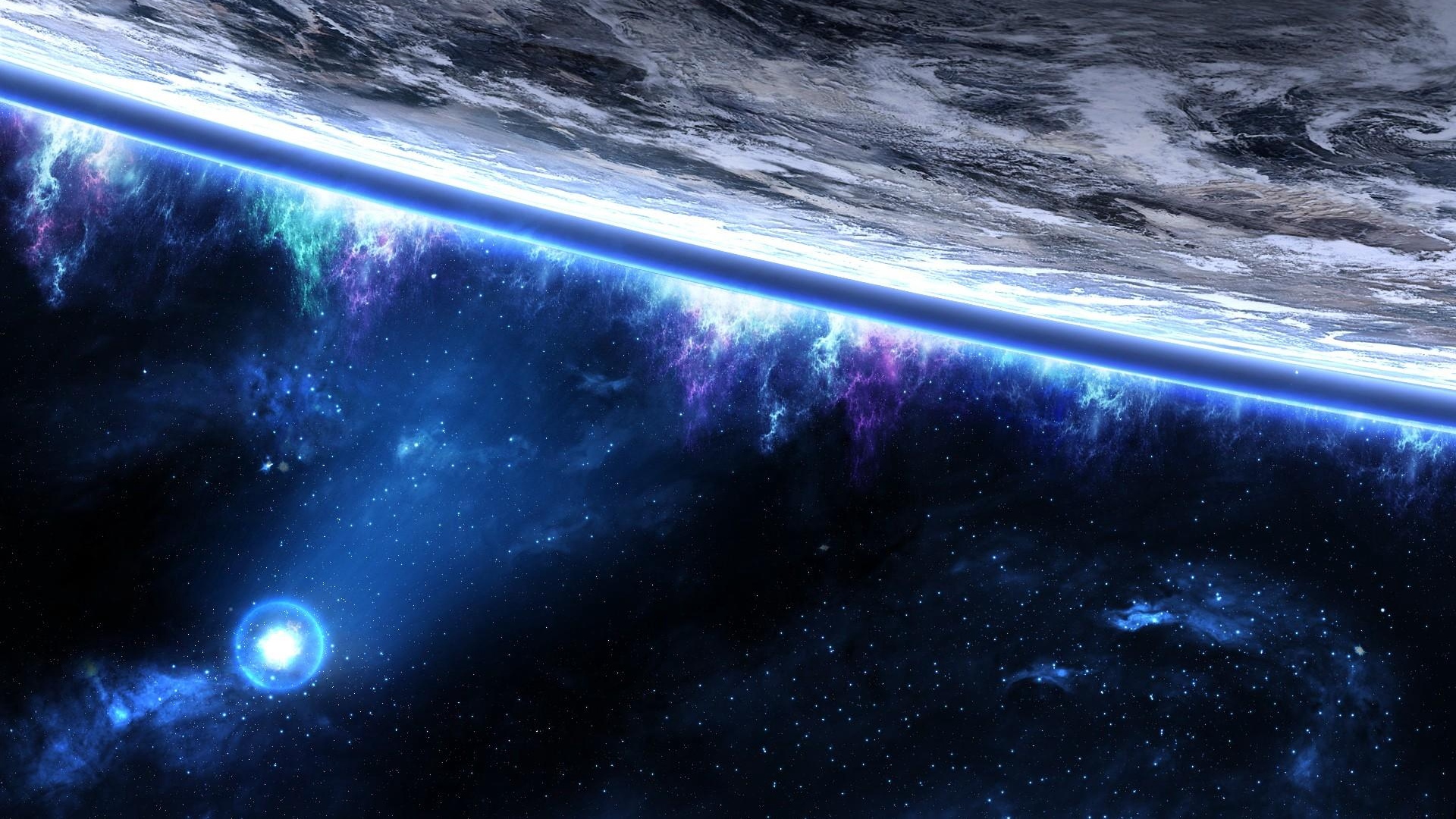 Wallpaper Space, Planet, Orbit, Close-up, Stars - Ultra Hd Space Background 4k - HD Wallpaper 