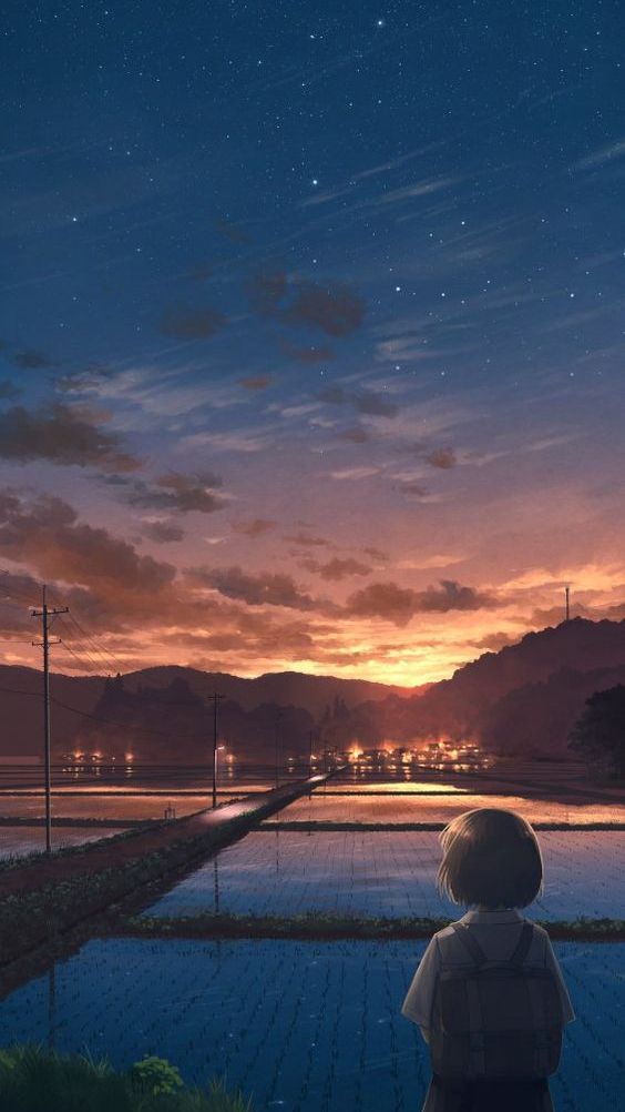 Anime Night Iphone - HD Wallpaper 