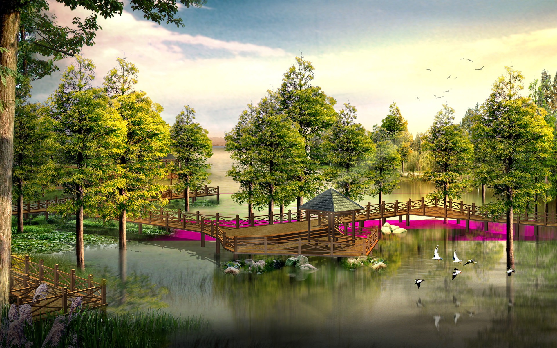 Effects Of Architecture And Garden Hd Wallpaper - World Class - HD Wallpaper 