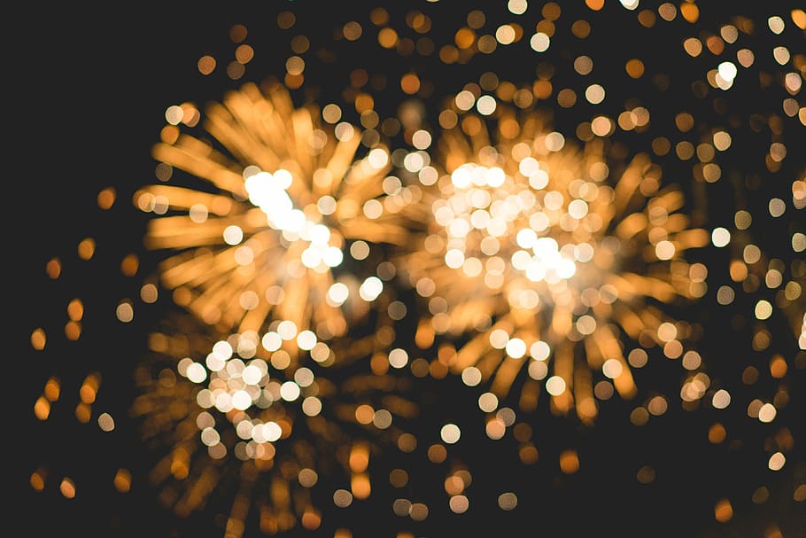Bokeh Background Fireworks - HD Wallpaper 