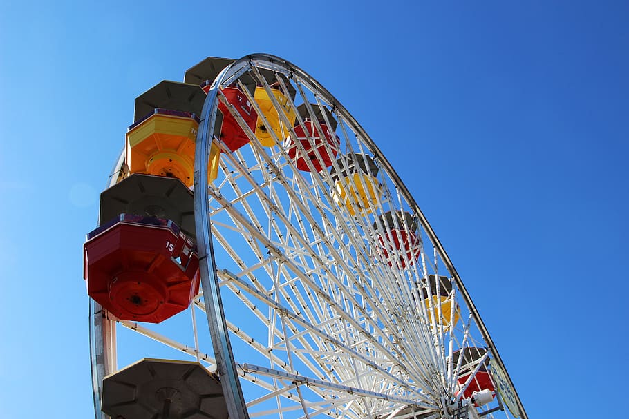 Santa Monica, United States, Pacific Park, California, - Ferris Wheel - HD Wallpaper 