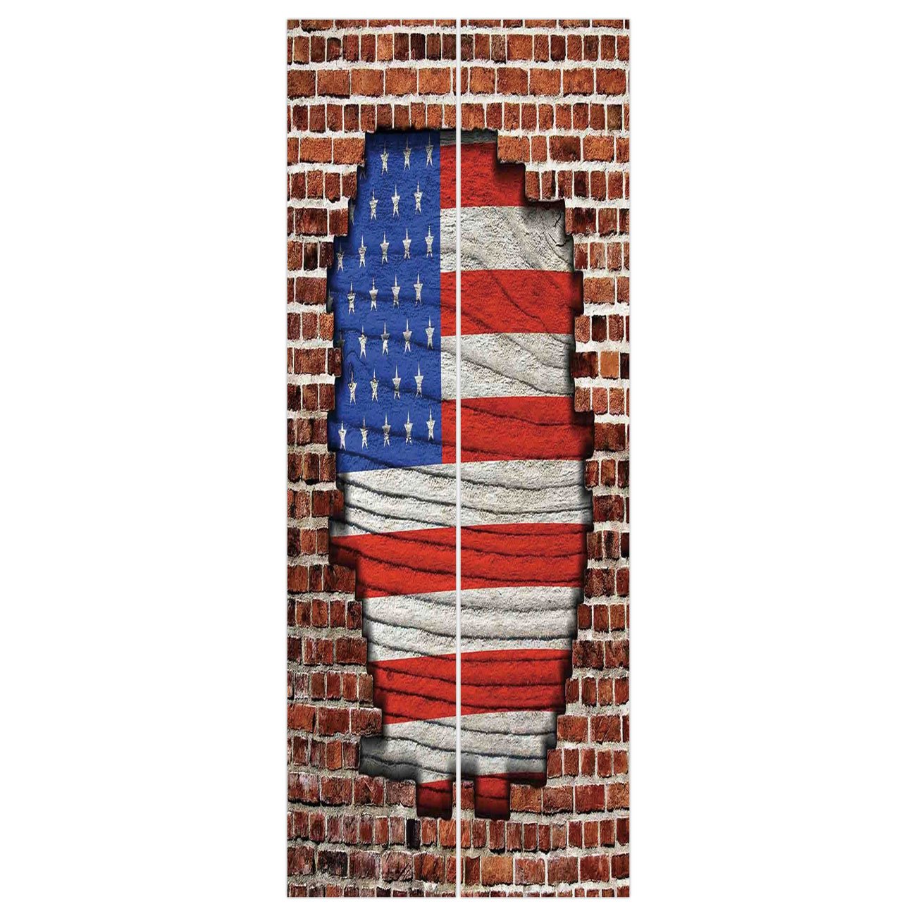 3d Door Wall Mural Wallpaper Stickers [ Rustic American Wall