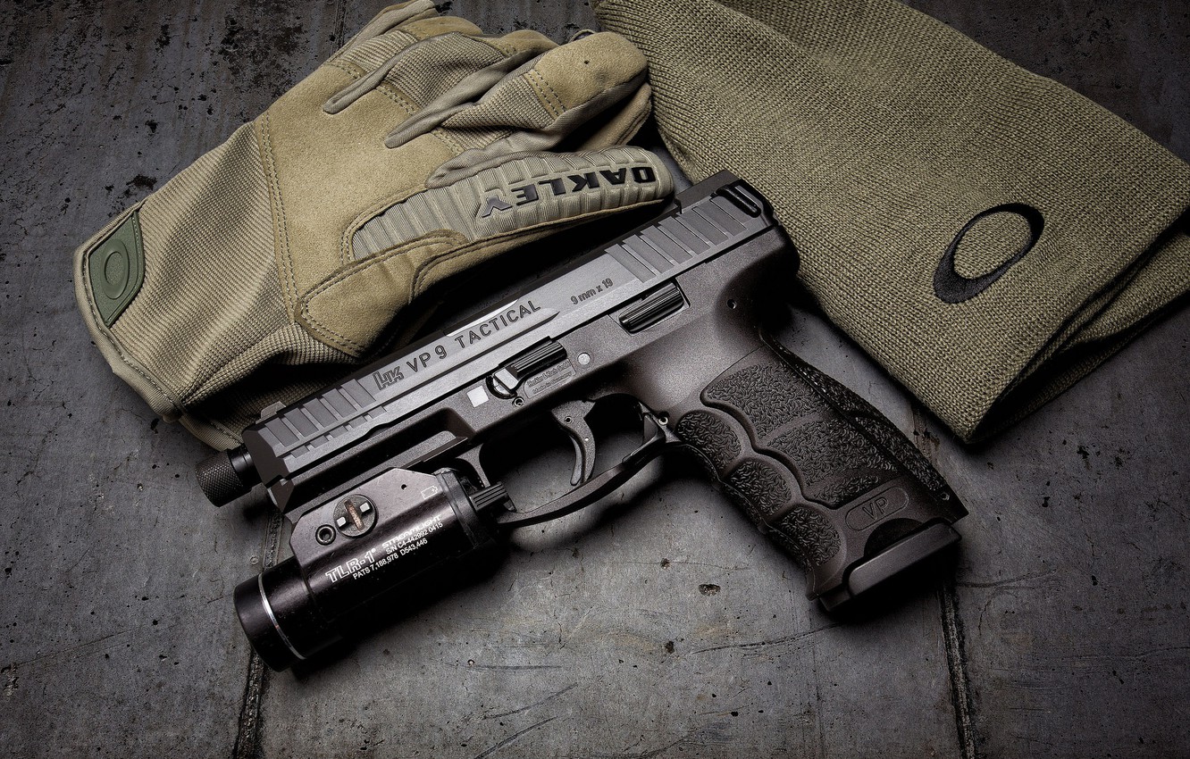 Photo Wallpaper Gun, Background, Tactical, Vp9, H&k - Tactical Background - HD Wallpaper 