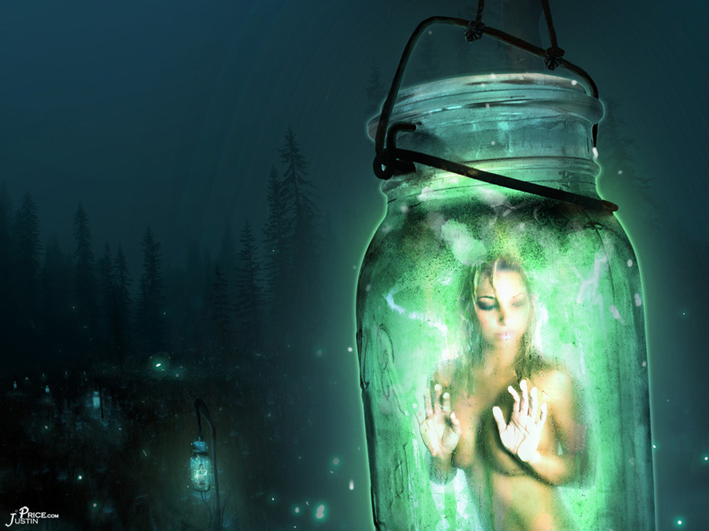 Sexy Girl In Bottle Wallpapers - Sexy Girl In Bottle - HD Wallpaper 