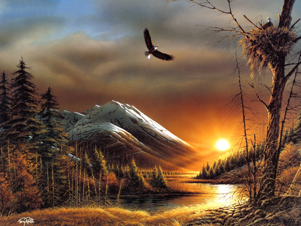 Terry Redlin Outdoor Themes Art Painting - Beautiful Painting Images Hd - HD Wallpaper 