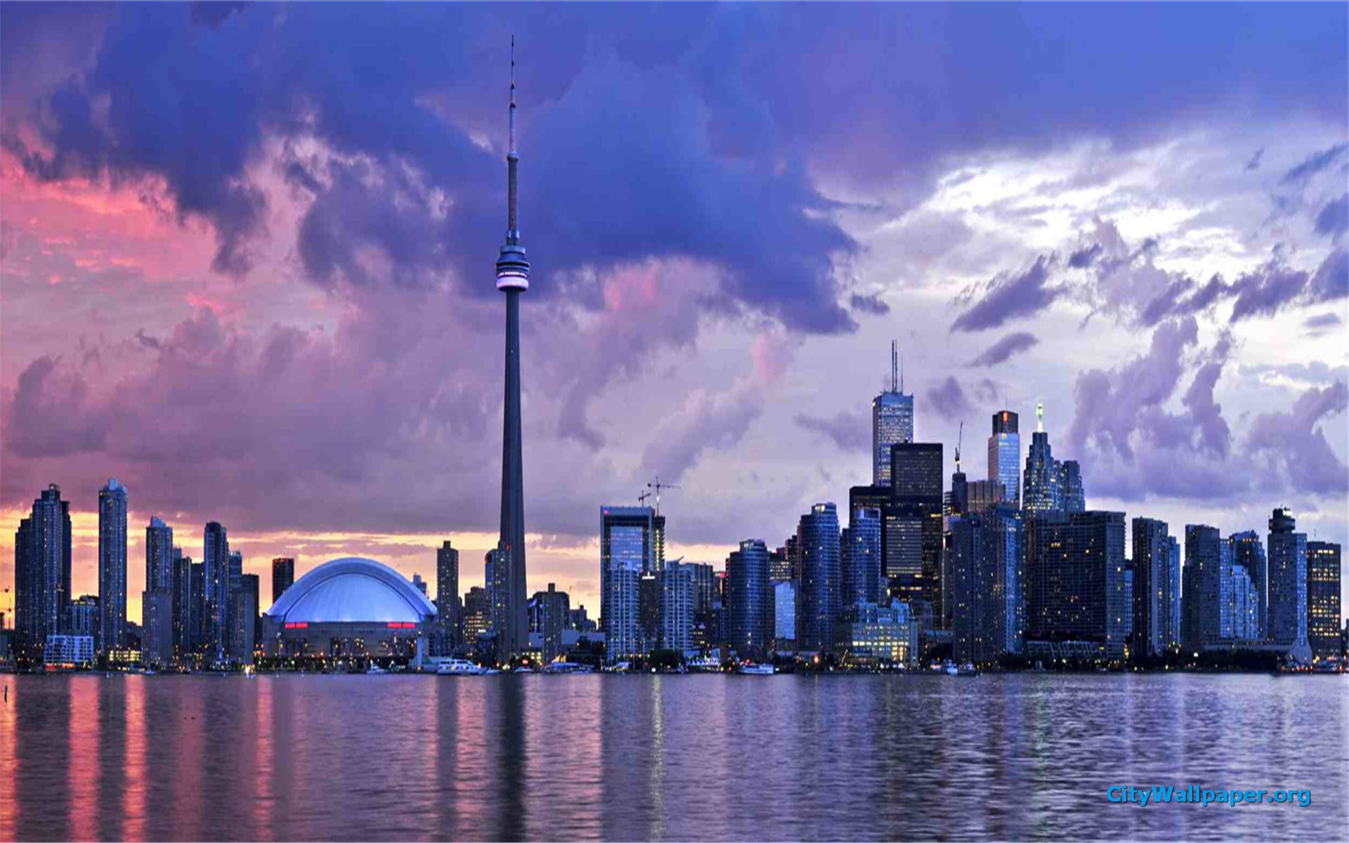 1080p Toronto Wallpapers Hd - Toronto Skyline Desktop Background - HD Wallpaper 