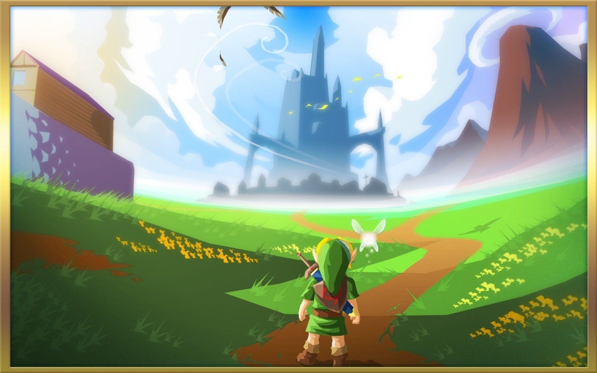 Link In Hyrule Field - HD Wallpaper 