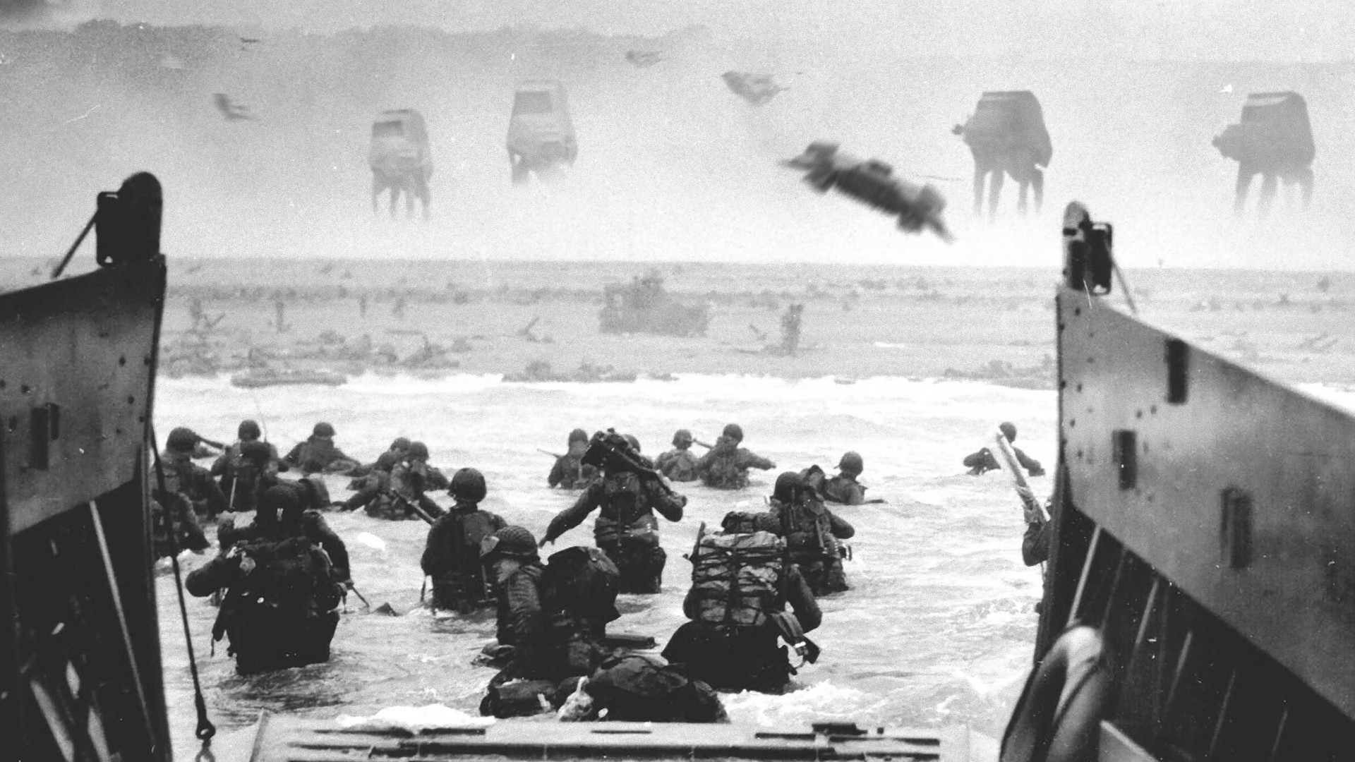 Wallpaper - Storming The Beach On D-day - HD Wallpaper 