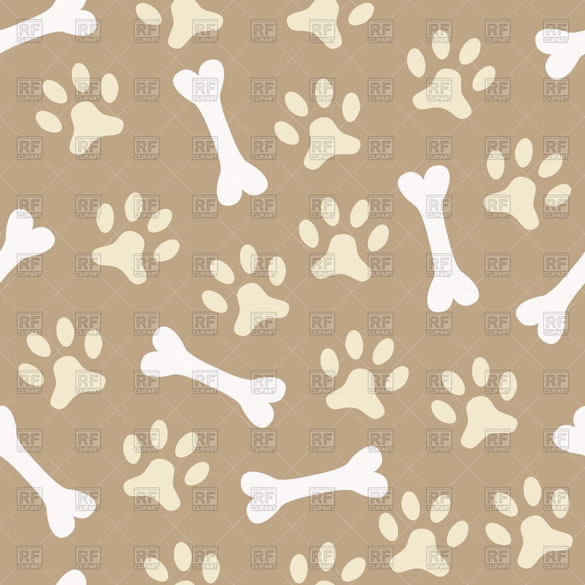 Dog Bone Wallpaper - Dog Paw And Bone Pattern - 1200x1200 Wallpaper -  